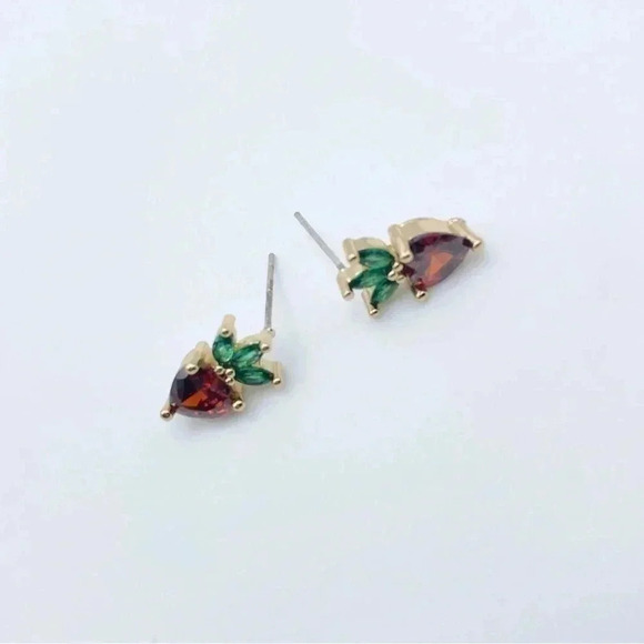 Petite Strawberries Stud Earrings - Picture 1 of 3